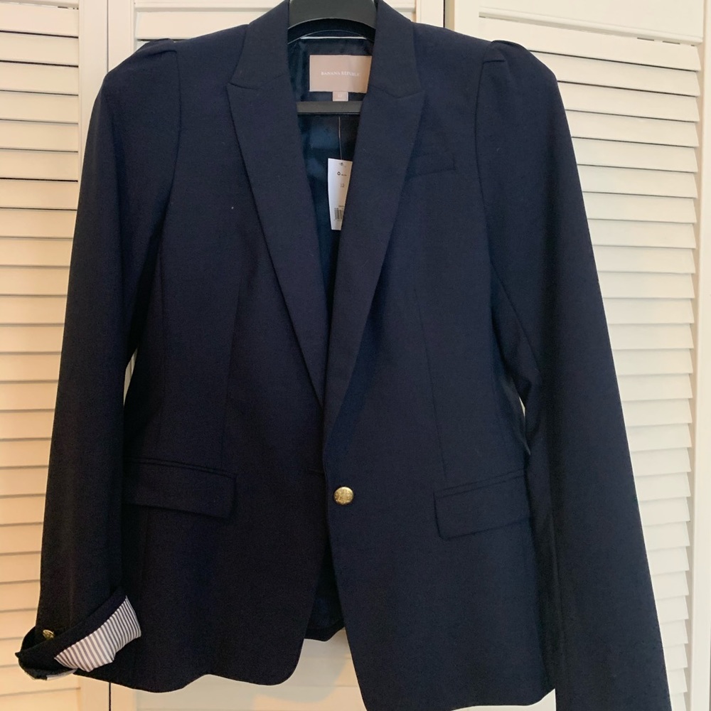 NWT Banana Republic Navy Blazer